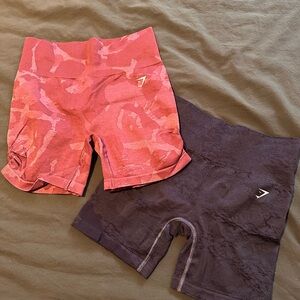 Gymshark Women's Athletic Shorts - Red and Black